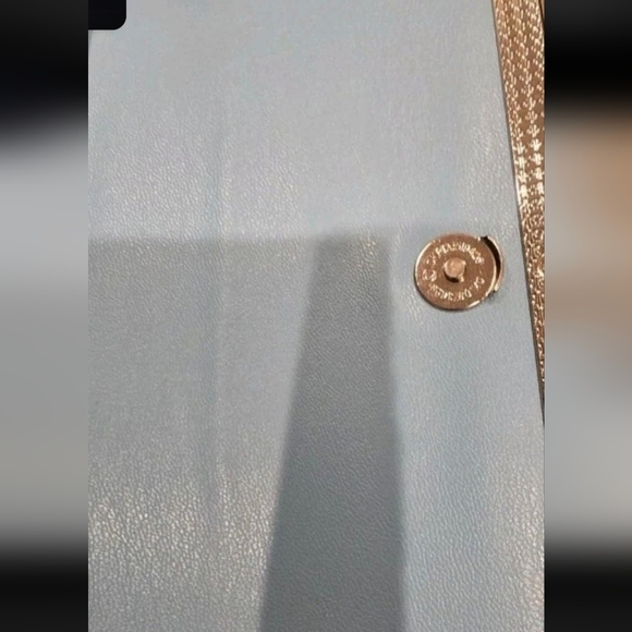 NWT Steve Madden Crossbody Bag & Wallet Set Baby Blue Embossed Logo Designer Y2K - Picture 12 of 14